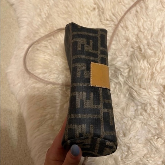 Fendi Black and Tan Monogram Pouch - Picture 5 of 7